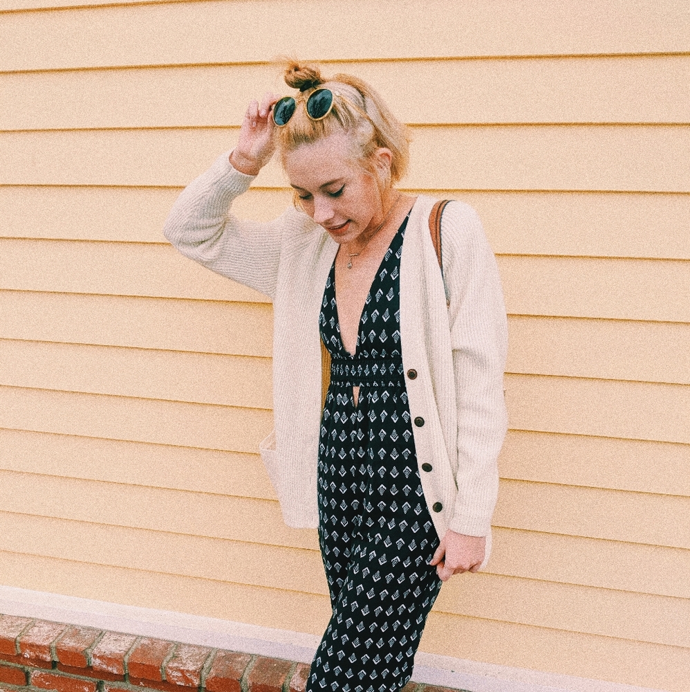Navy Blue Romper - Picture 1 of 2